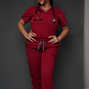 Women Red Scrub Set